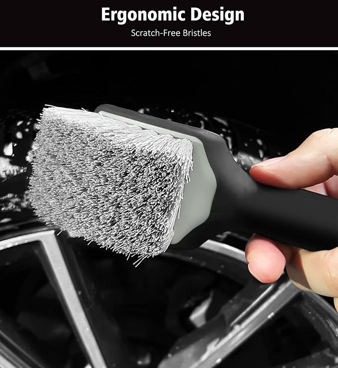 YeewayVeh 5PCS Pro Wheel Detailing Kit | 360° Bendable Rim Cleaner Brush - Image 7