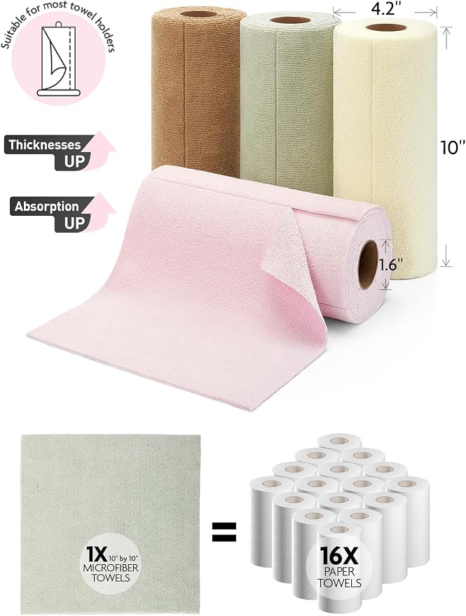 Fantasticlean Tear-Away Dish Cloth- 80 Sheets, 4 Rolls - Image 9