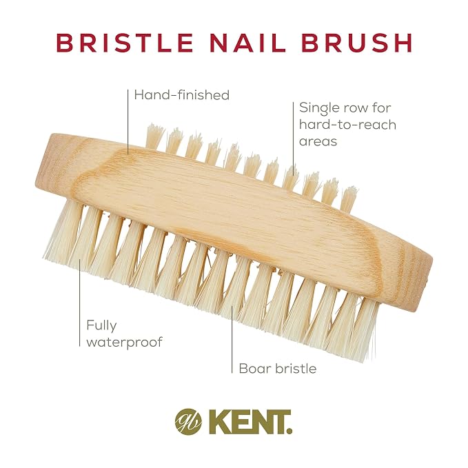 Kent NB3 Natural Bristle Fingernail Brush and Hand Scrub Brush - Image 4