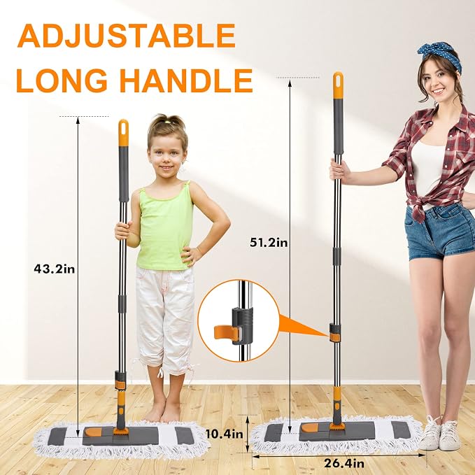 MASTERTOP Dust Mop for Floor Cleaning, Microfiber Floor Mop - Image 3