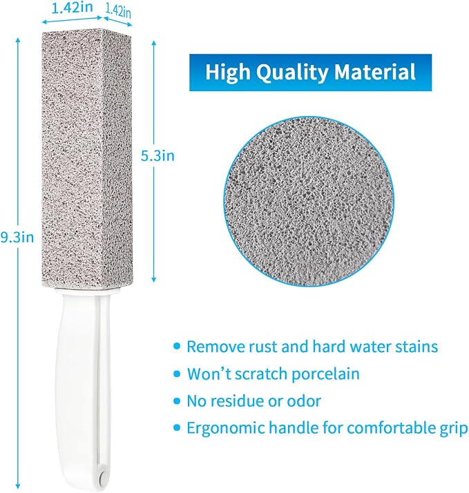 4TH Pumice Stone for Toilet Bowl Cleaning, Pumice Stick - Image 2