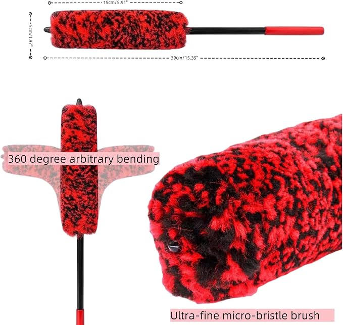 4PCS Wheel Brush Kit for Cleaning Wheel and Tire, Wheel and Rim Brush, Car - Image 2