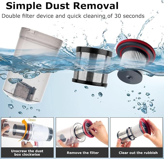Corded Vacuum Cleaner, Handheld 5-in-1 Stick Lightweight Vacuum Broom Car Vacuum - Image 7