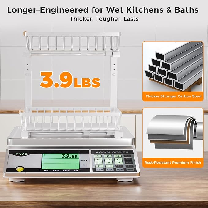Under Sink Organizer, 2 Pack 2 Tier Under Sink Organizers and Storage, Slide - Image 9