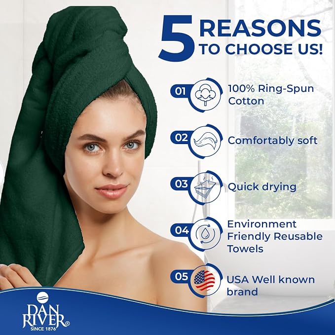 DAN RIVER 8 PC Luxury Bath Towels - Image 5