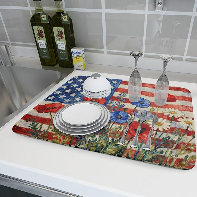 4th of July Patriotic Dish Drying Mat - Image 6
