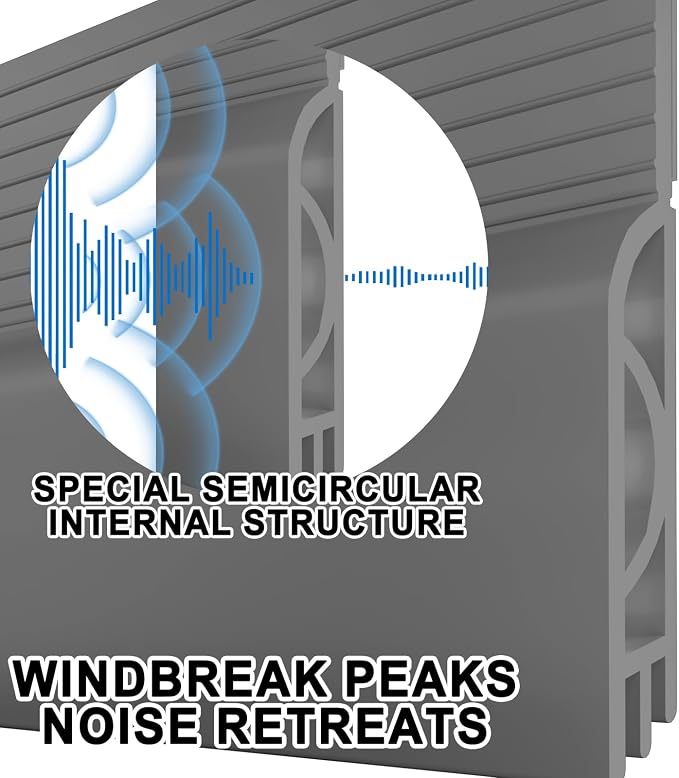 Door Draft Stopper, Door Sweep for Bottom, Weather Stripping Doors Seal Draft - Image 3