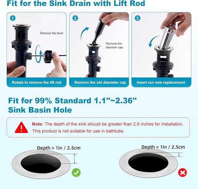 Universal Bathroom Sink Drain Strainer Hair Catcher Upgraded - Image 6