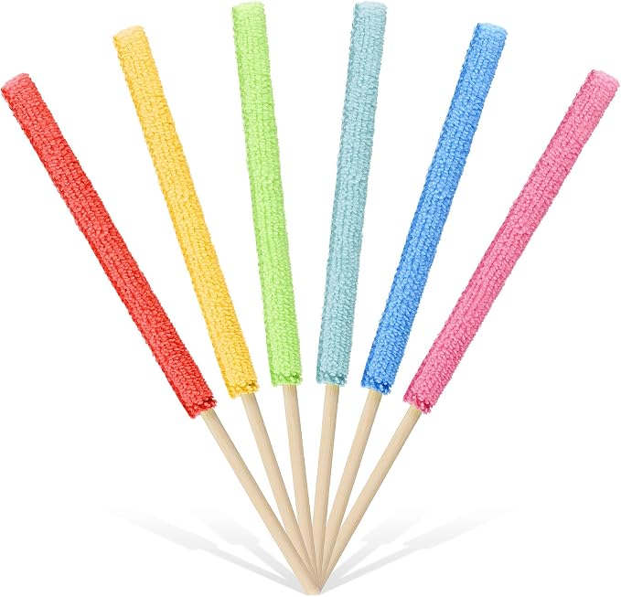 Honeydak 6 Pieces Microfiber Detail Duster Sticks Mini Duster Crevice Cleaning by Honeydak