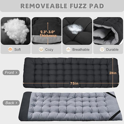 ABORON Camping Cot for Adult 28" Extra Wide, 2PK Heavy-Duty 1200D Oxford Cot for Sleeping, Portable Folding Camp Bed with Mat & Carry Bag