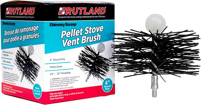 Rutland Products PS-4 4-Inch Round Pellet Stove Brush by RutlandProducts