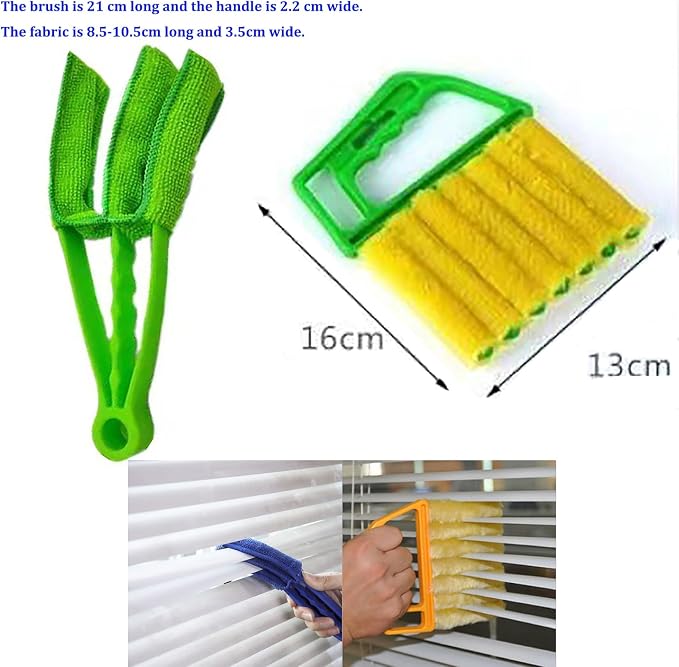 Blind Cleaner Duster Tool, 7 Finger & 3 Finger Window Venetian Blind Brushes - Image 3