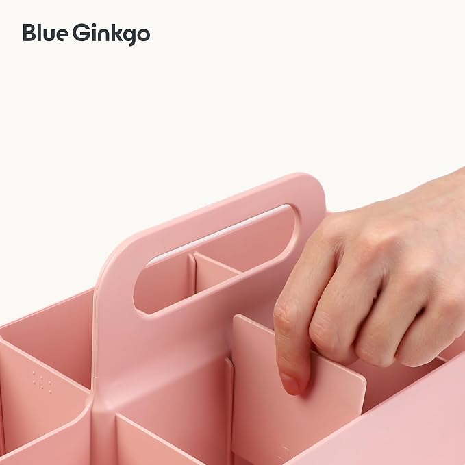 BLUE GINKGO Stackable Organizer Caddy – Korean-Made Portable Tote - Image 7