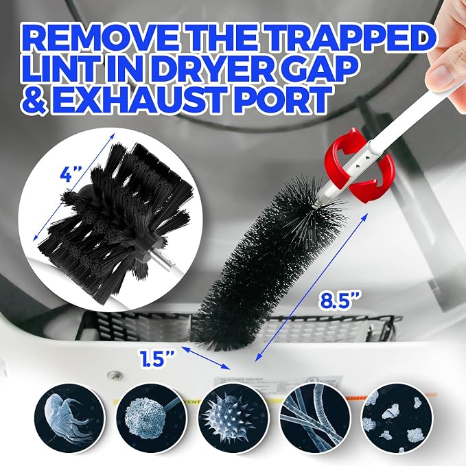 Holikme 30 Feet Dryer Vent Cleaner Kit, Flexible Lint Brush - Image 4