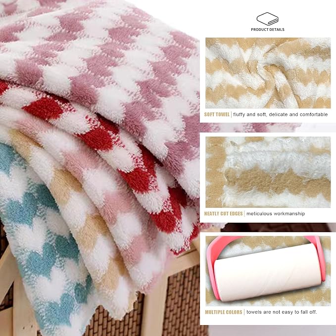 10 Pack Heart Microfiber Face Cloths - Image 3