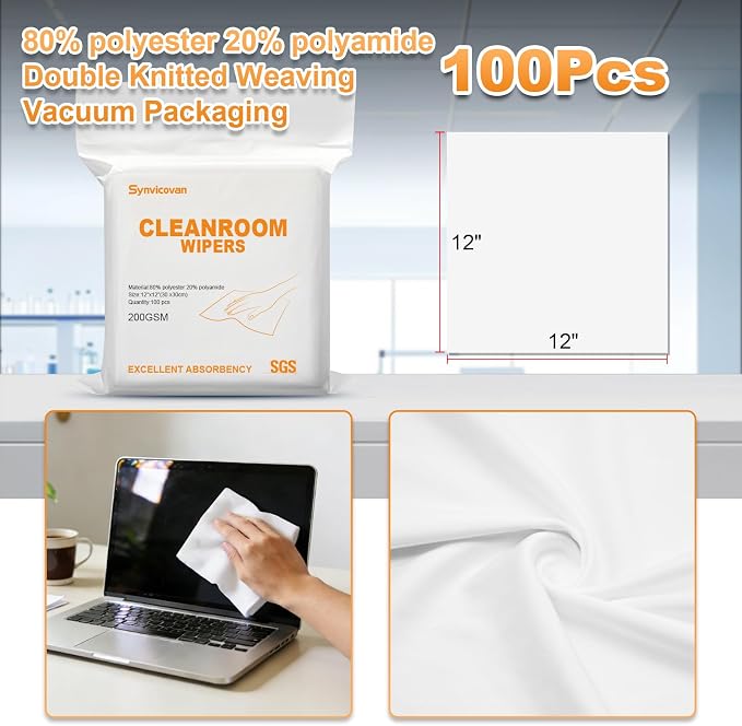 Microfiber Wipes 12"x12" Dry Wipes - Image 2