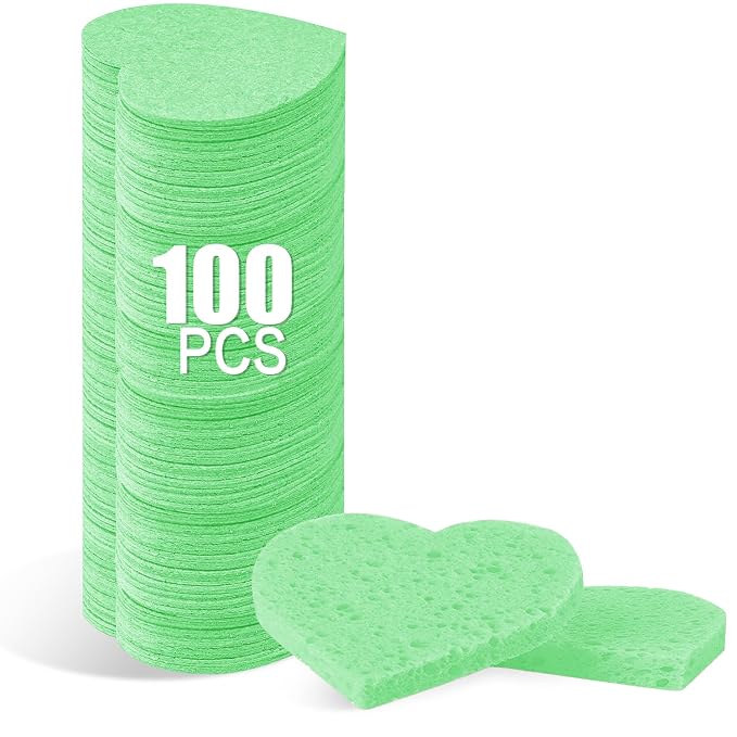 100-Count Compressed Facial Sponges by Mainlyrunmakeupsuppliers