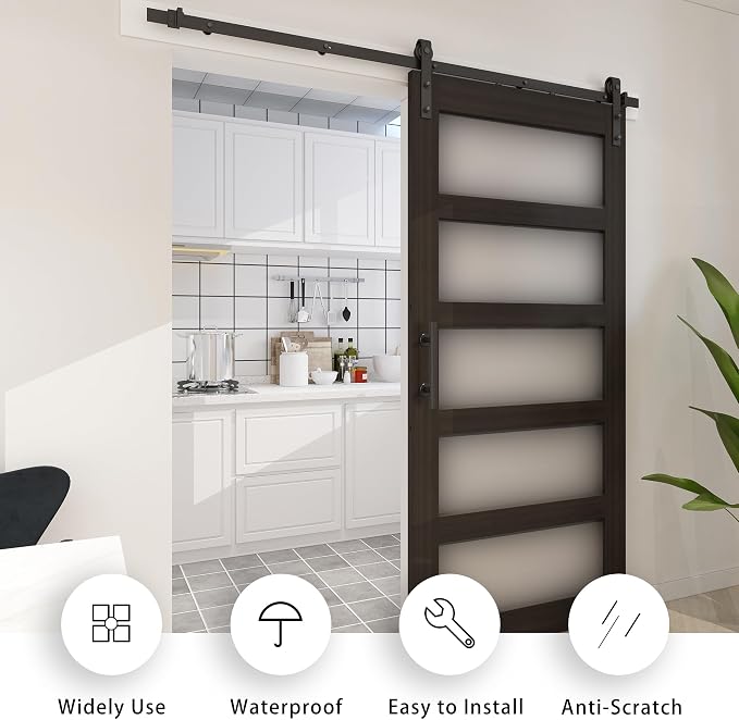 BARNSMITH 36in x 84in Glass Barn Door - Image 2