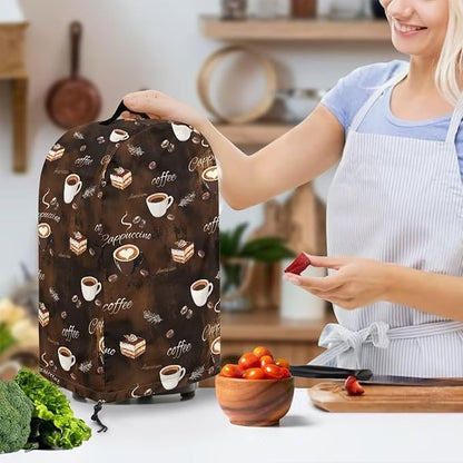 Coffee Cake Blender Dust Cover, Stand Mixer or Coffee Maker Appliance Covers with Drawstring, Anti Fingerprint Dust Proof Stain Resistant Blender Cover for Home Kitchen