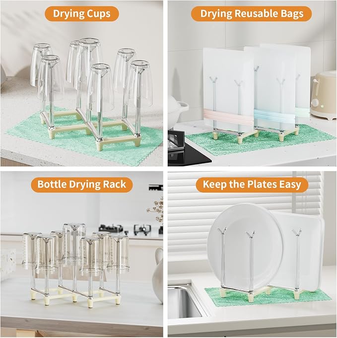 Marbrasse Retractable Cup Drying Rack, Drinking Glass and Sports Bottle Drainer - Image 6