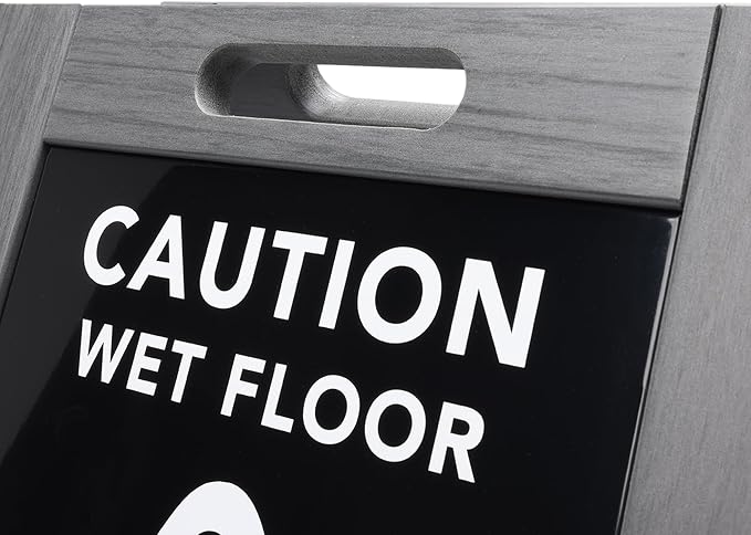 Premium Outdoor Composite Caution Wet Floor Sign – Bilingual w/Non-Skid Plastic - Image 6
