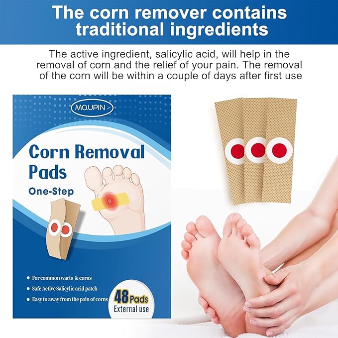 48 Count Corn Removal Pads for Feet and Toe, Corn Feet Remover for Extra - Image 5