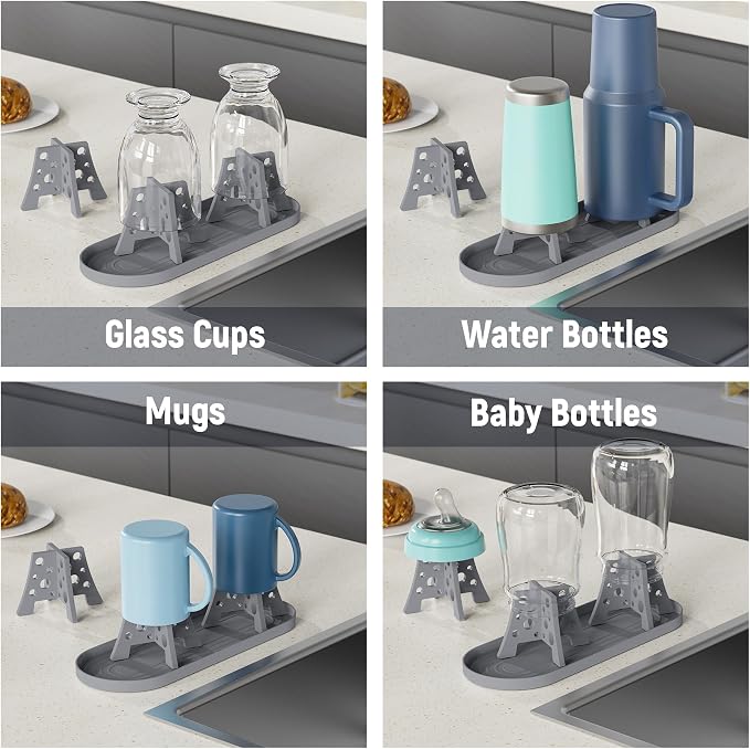 NiHome Silicone Water Bottle Drying Racks Set of 3 - Image 7
