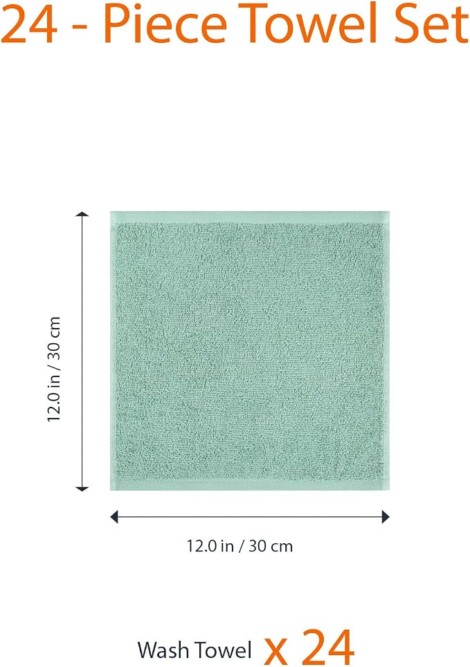 Amazon Basics Highly Absorbent, Fast Drying 100% Cotton Washcloths - Image 4