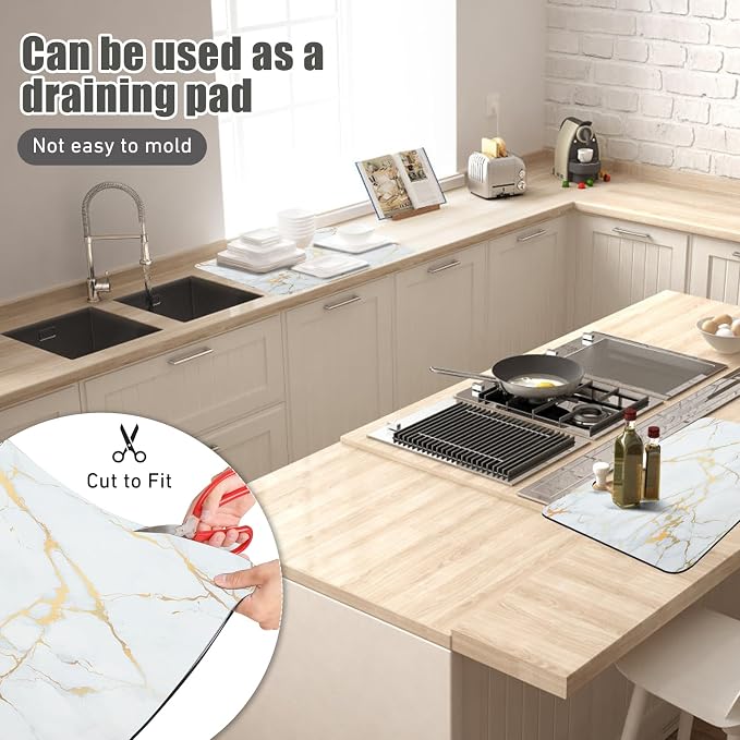 Sofort Dish Drying Mat for Kitchen Counter, Super Absorbent Drying Mats for - Image 7