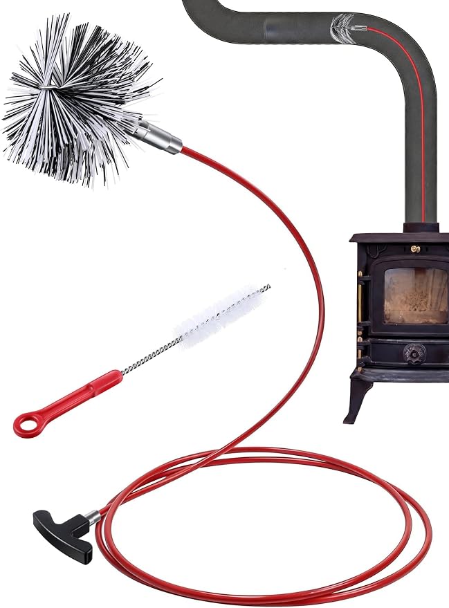 Feekoon Pellet Stove Cleaning Kit, 10 FT Flexible Steel Rod by FEEKOON