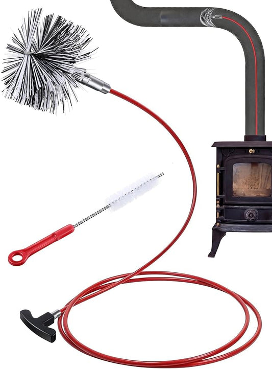 Feekoon Pellet Stove Cleaning Kit, 10 FT Flexible Steel Rod by FEEKOON