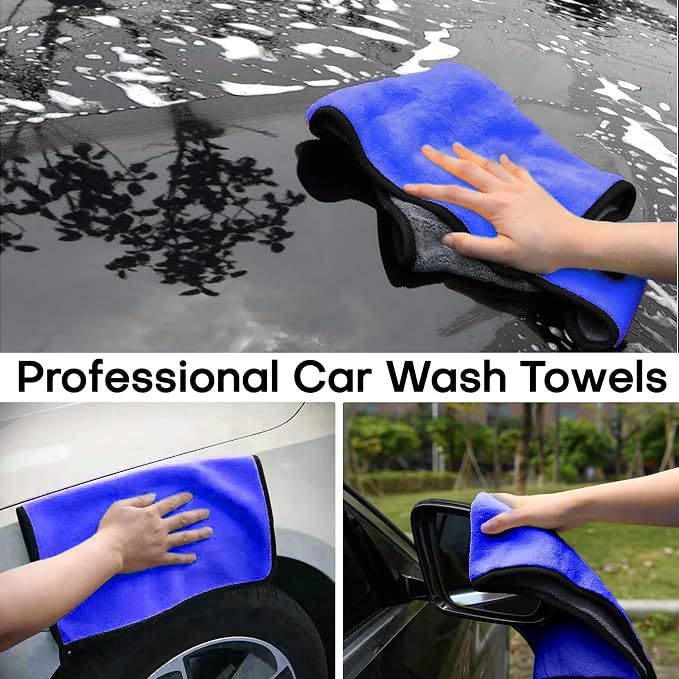 Hovom 3PCS Car Microfiber Towels, 23.62"×11.81" Lint-free Microfiber Towels - Image 4