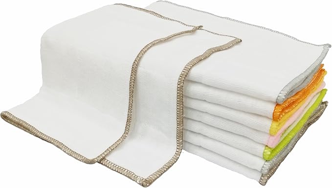 Mother-Earth 8 Pack Cotton Dish Cloths, Ultra Absorbent Quick-Drying Cleaning by PREMIUMSOFTNESSTOWEL