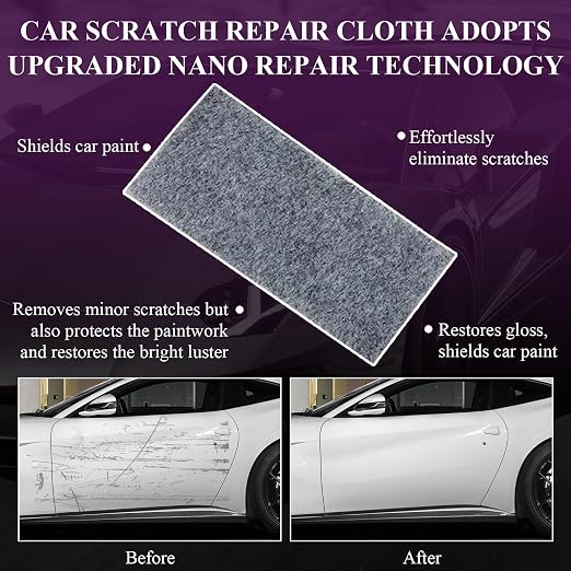 Nano Sparkle Cloth Car Scratch Remover Set, Magic Nano Sparkle Cleaning Cloth - Image 4