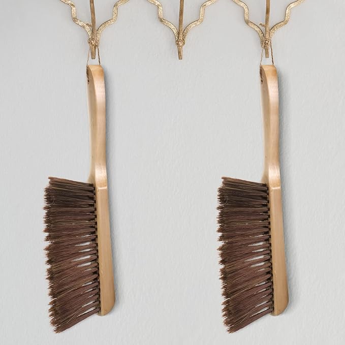 Patelai 2 Pieces Wooden Bench Brushes, Soft Bristles, Long Wood Handle - Image 7