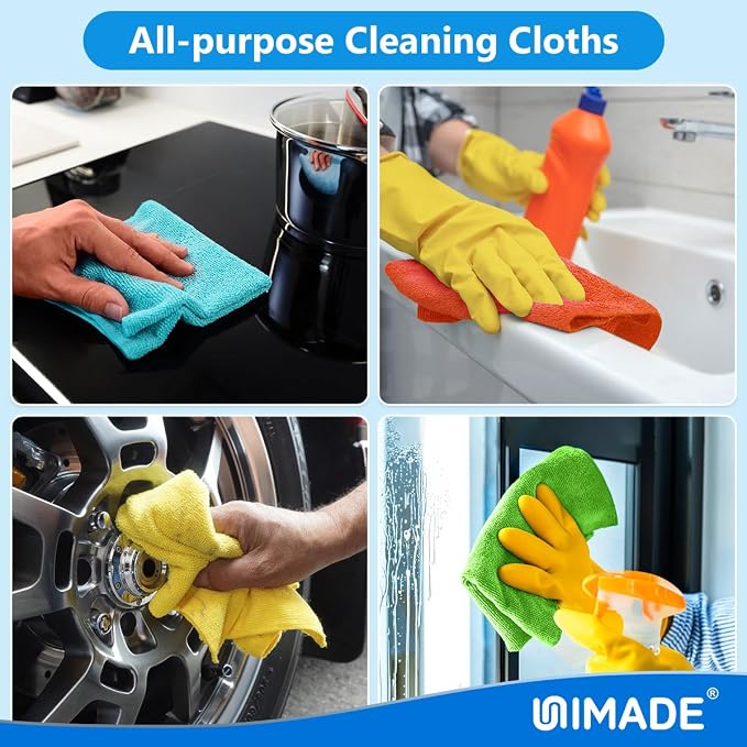 Microfiber Cleaning Cloth, 10 Pack Reusable Microfiber Towels - Image 7