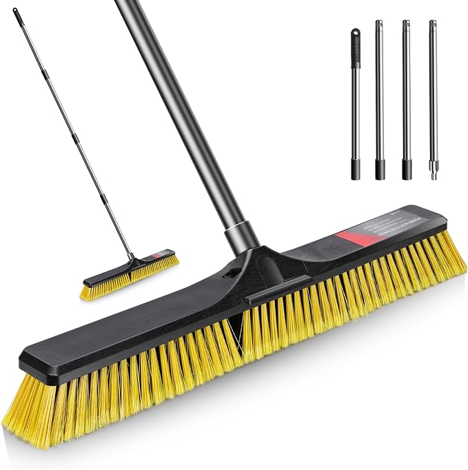 24" Push Broom, Masthome Industrial Broom by Masthome