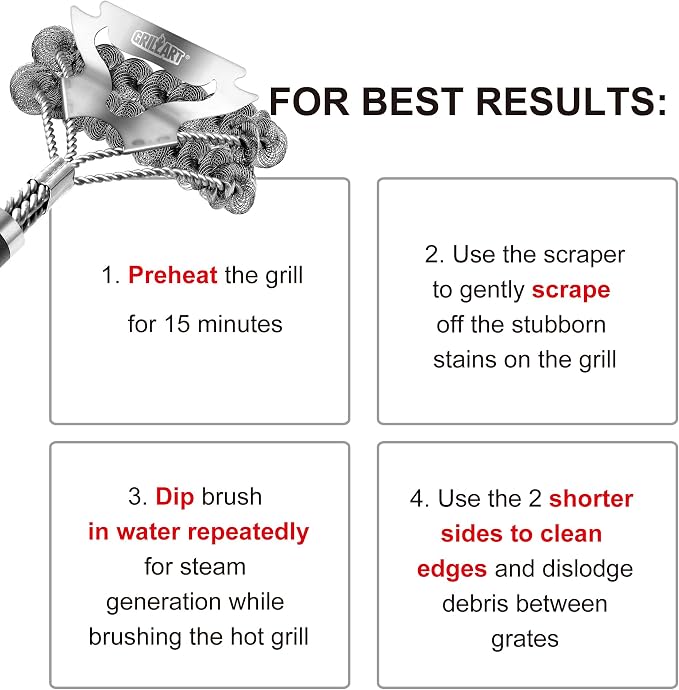GRILLART Grill Brush for Outdoor Grill Bristle Free - Image 5