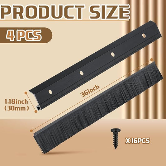 Hushee 4 Pack 36 Inches Brush Door Sweep - Image 2