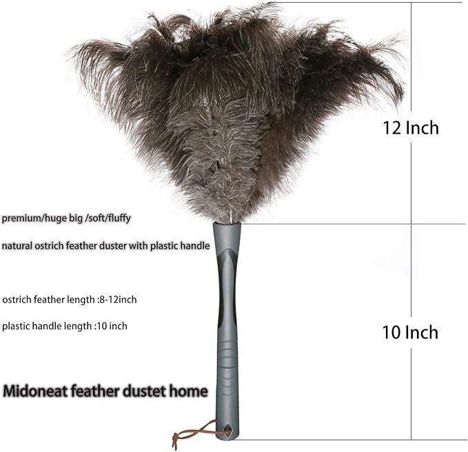 Ostrich Feather Duster, Big and Soft and Fluffy Microfiber Duster, 22 inch - Image 2