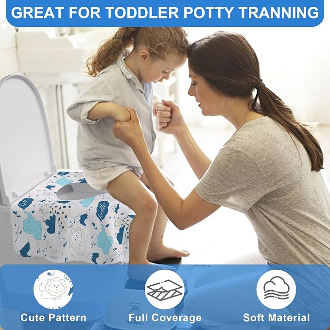 20 PCS Disposable Toilet Seat Covers, Extra Large Portable Potty Seat Covers - Image 5