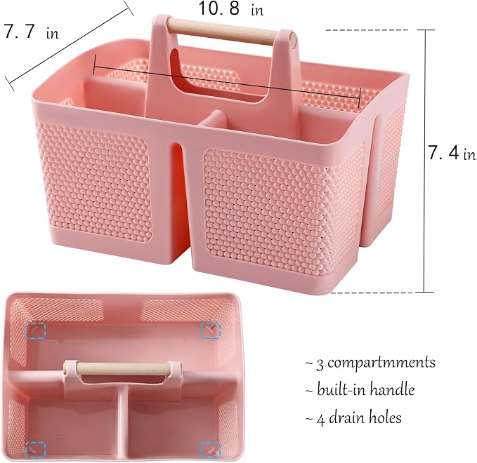 rejomiik Portable Shower Caddy Basket Plastic Cleaning Caddy Organizer Storage - Image 3