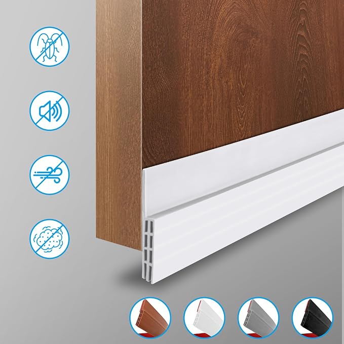 Ainiv Door Draft Stopper Under Door Seal, Adhesive Under Door Sweep Weather - Image 2