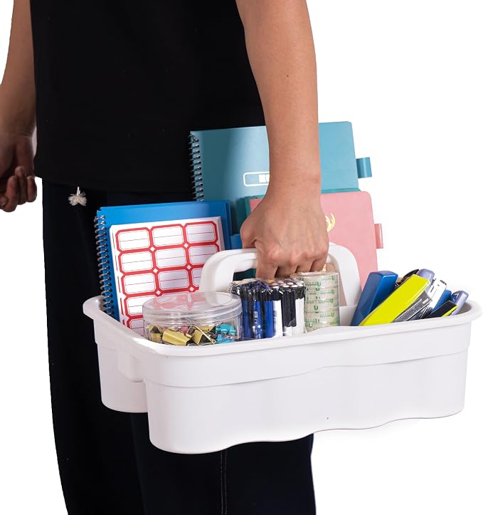 Matthew 3 Pack Large Plastic Tote Tool & Deluxe Supply Cleaning Caddy - Image 5