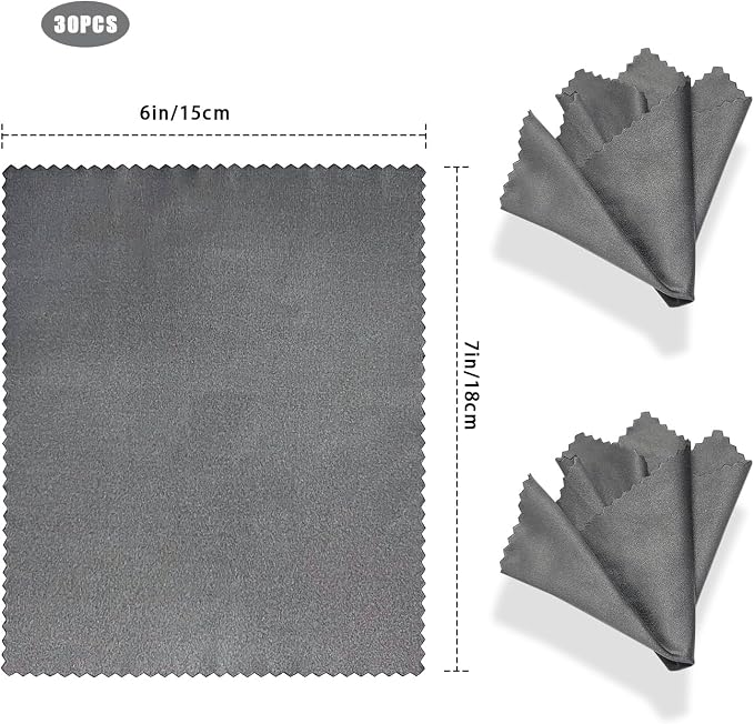 Microfiber Cleaning Cloths, 6x7 Inch – Soft Lens & Glasses Cleaning Cloth - Image 2