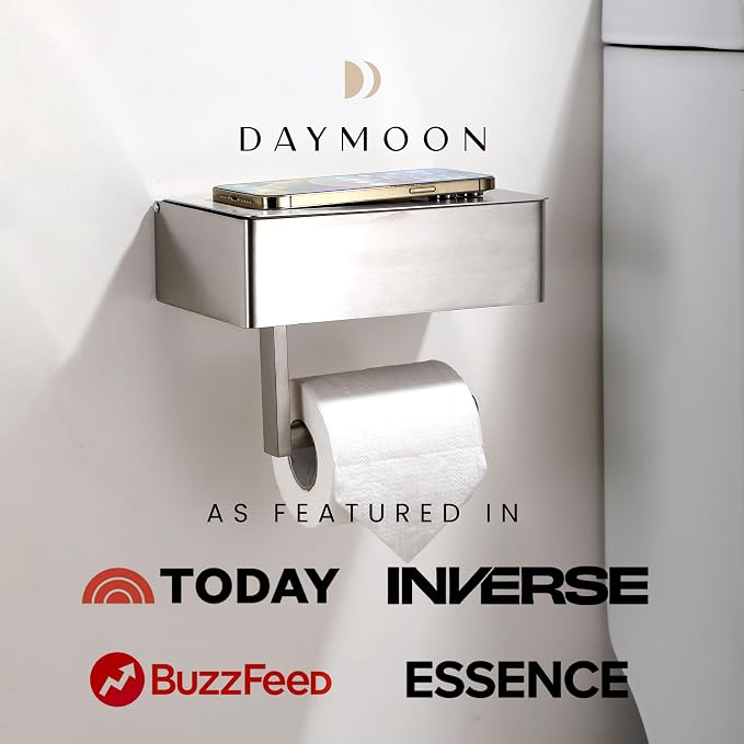 Day Moon™ Brushed Nickel Toilet Paper Holder - Image 4