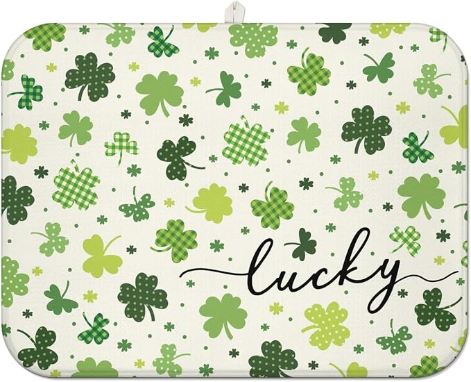 St. Patrick's Day Dish Drying Mat by Unknown