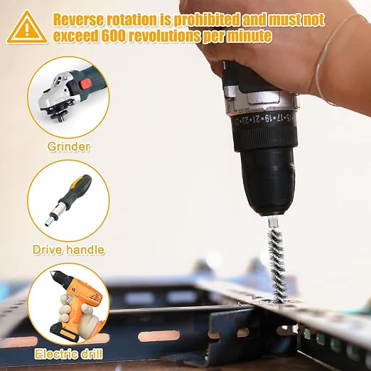 6-Pack Bore Brush Set Stainless Steel Wire Brush Bore Cleaning Brush Set - Image 3