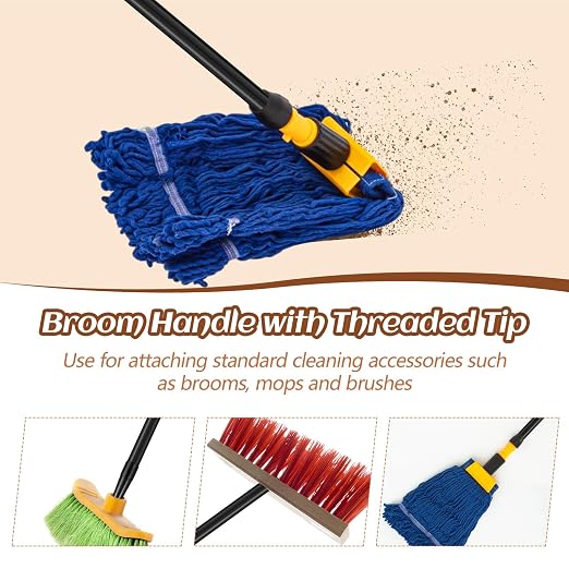 6 Pcs Fiberglass Broom Handle Replacement Handle Broom Stick Pole - Image 4