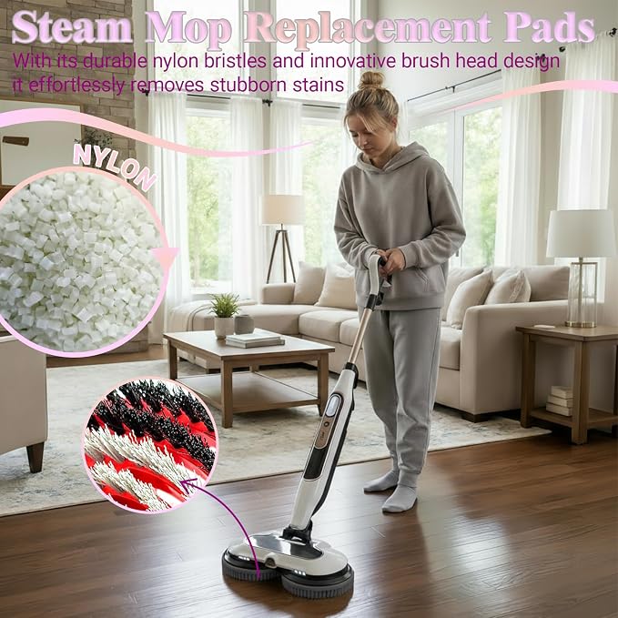Steam Cleaner Mop Replacement Brush Heads - Image 5